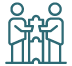 Icono de servicio de limpieza B2B con contratos empresariales